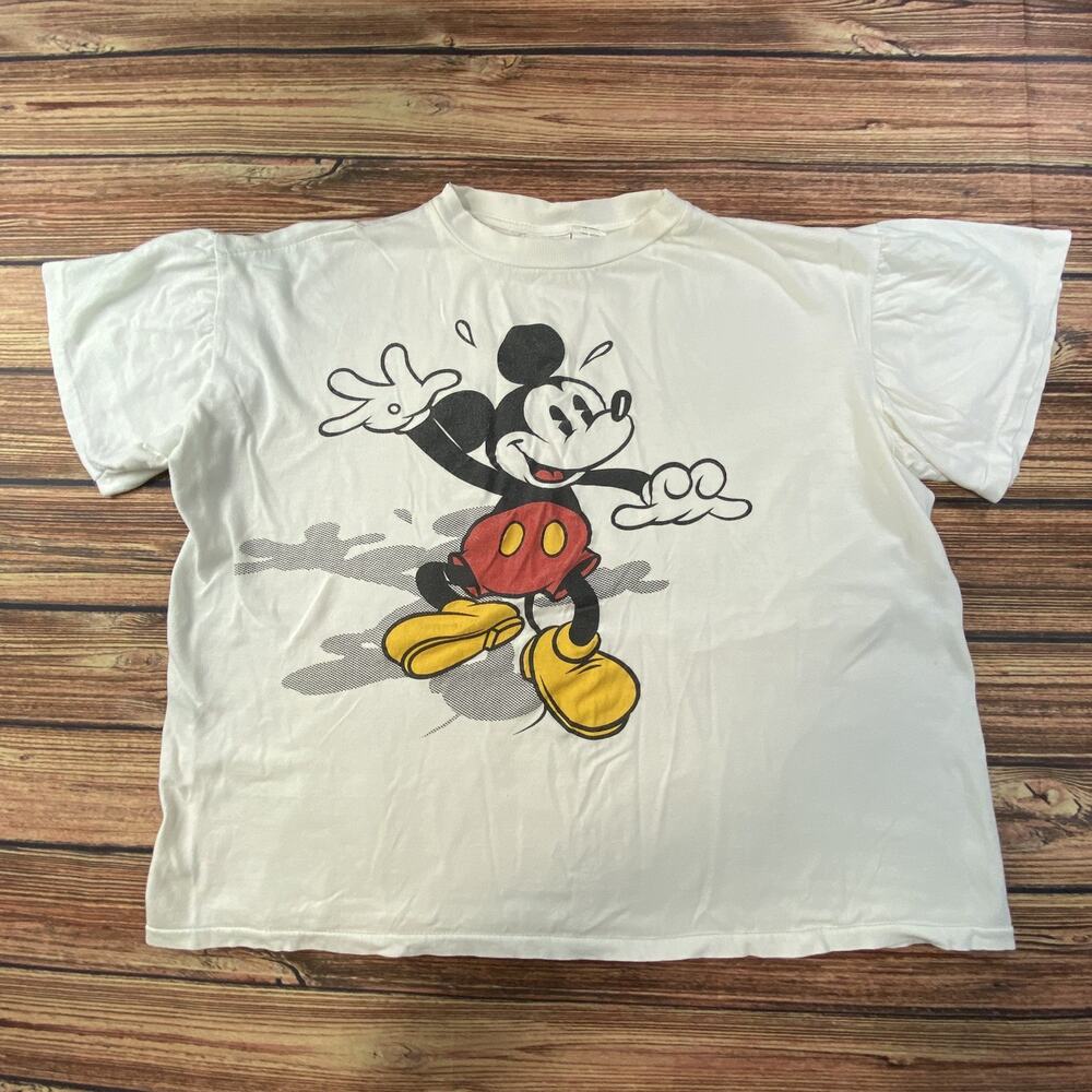 Vintage 90s Mickey & Co. T-Shirt Mens One Size White Graphic Cartoon Disney